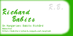 richard babits business card